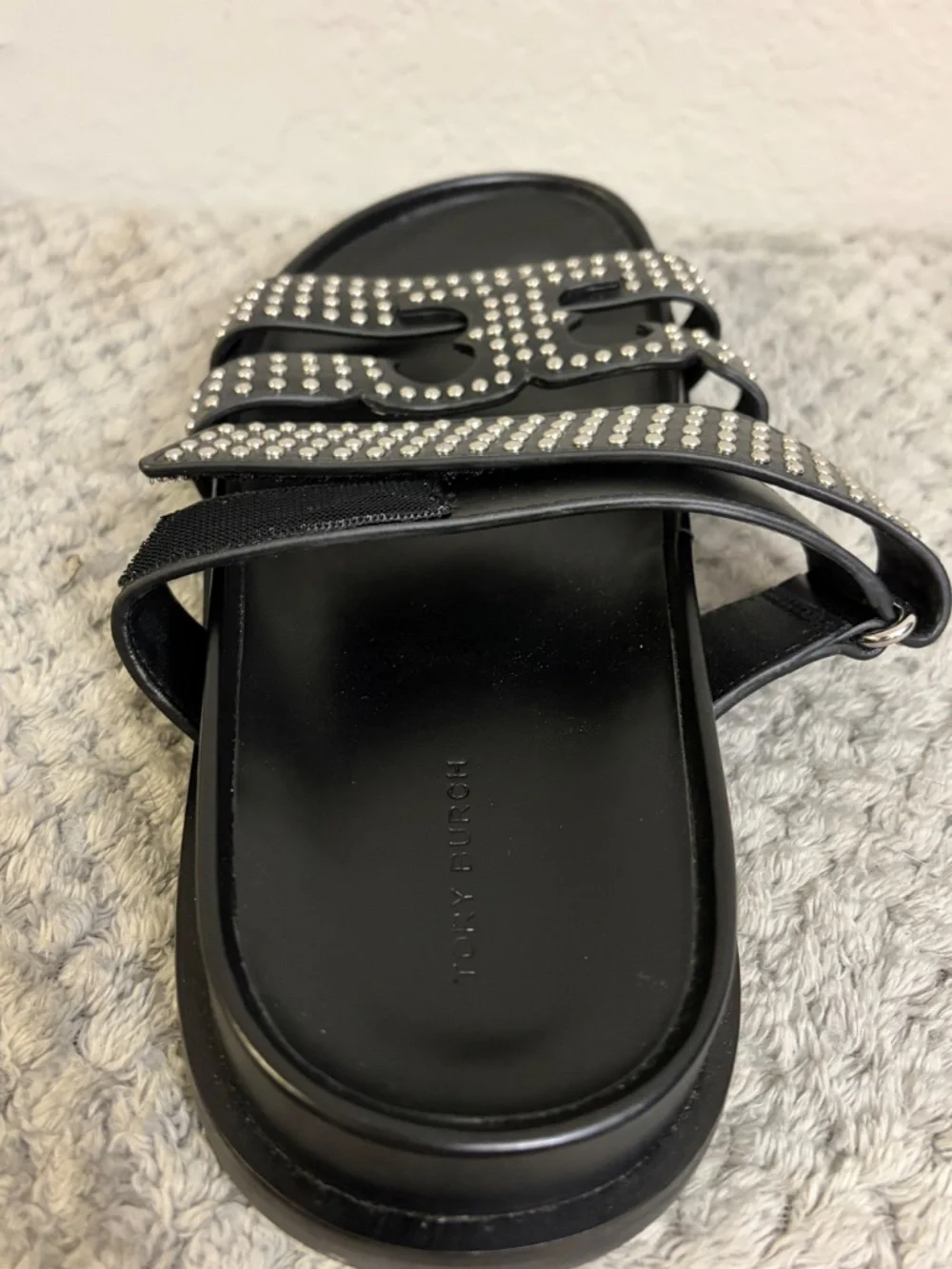 Tory Burch Black Studded Sandals